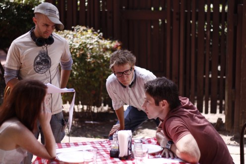 Lft-Rt: Kyle Laursen and Eric F. Martin direct Leslie Murphy and Mark Famiglietti