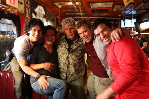 lft to rt: Erick Crespo, Andrew Lawrence, Gary Busey, Andrew Caldwell, and Miguel Ali 